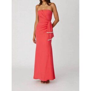 Shoshanna Coral Strapless Maxi Dress